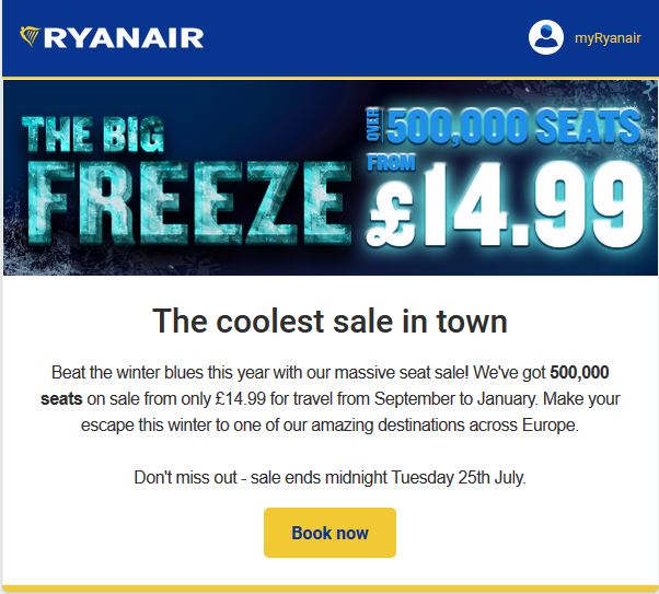 Ryanair Sale