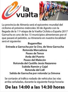 La Vuelta route Garrucha Update